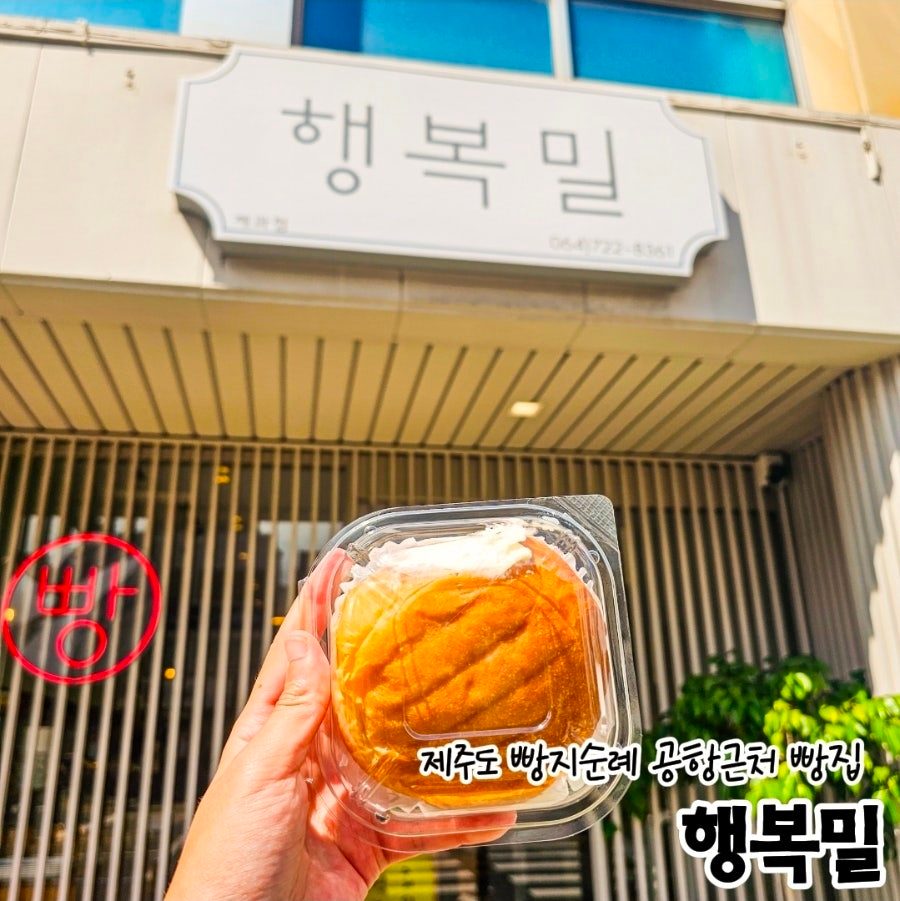 제주공항 근처 빵지순례, 행복밀 주차부터 택배까지