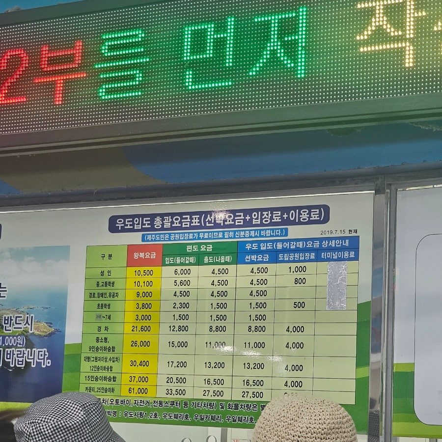 제주 우도 배시간 성산항 우도가는 배 예약, 배편 가격·가는법·배시간표 사진 6
