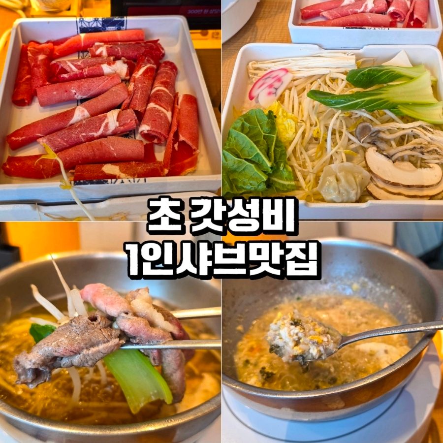 오목교역 혼밥 샤브샤브, 100도씨샤브 내돈내산 후기